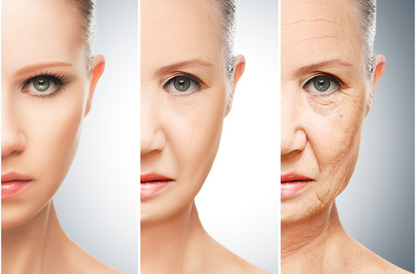 老化和皮肤护理的概念图片