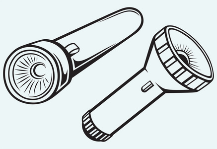 手电筒剪影图片