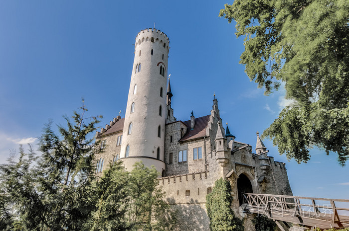 利希滕斯坦城堡在德国巴登符腾堡州