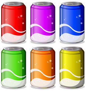 六个丰富多彩的汽水罐