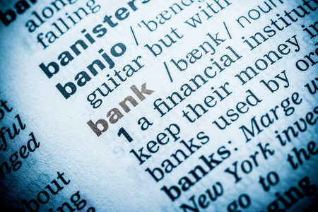 银行词在字典中的定义