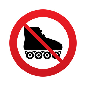 没有溜冰鞋标志图标。旱冰鞋符号