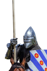 在战马的装甲的骑士图片
