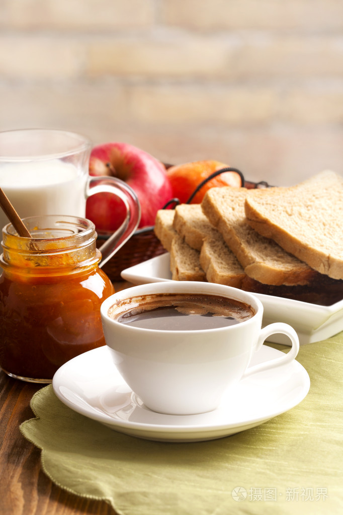 早餐和咖啡