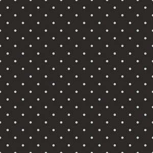 无缝的矢量花纹在黑色背景上的暗灰色波尔卡圆点