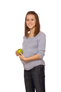 一个苹果的孕妇