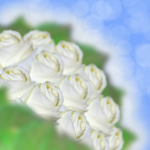 白玫瑰的抽象拼贴画