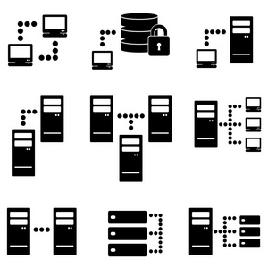 服务器，大数据图标集