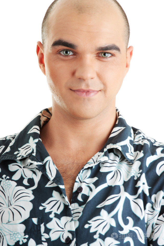 高兴的面部表情的男人