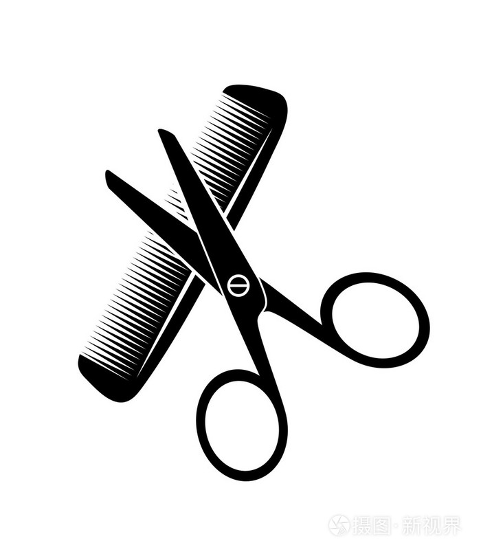 剪刀和梳子