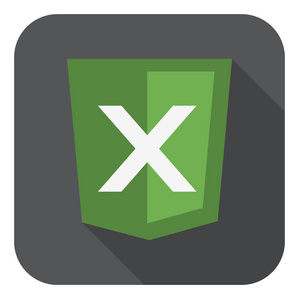 矢量图的绿色盾牌与 xml 编程语言