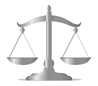 矢量图空的鳞片 正义的天平 法律平衡符号 天秤座