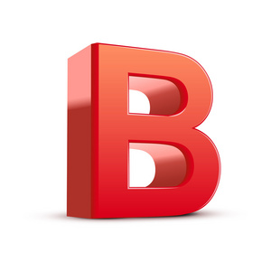 3d 的红色字母 b