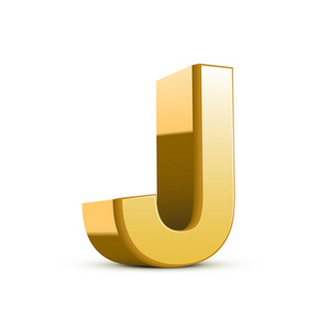3d 金色字母 j
