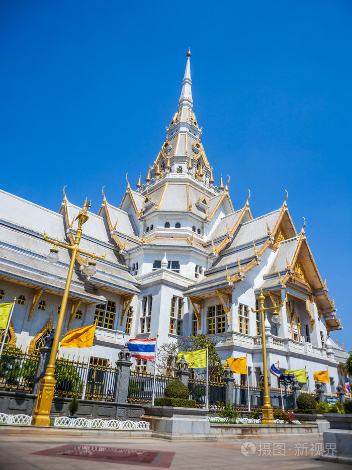 泰国庙宇白色教堂瓦索顿