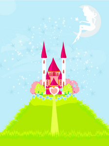 童话城堡上空飞行