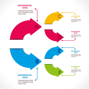 创意箭头信息图形设计背景图片