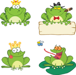 快乐的青蛙动漫人物 1 集的集合