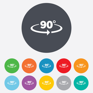 角度 90 度标志图标.几何数学符号照片