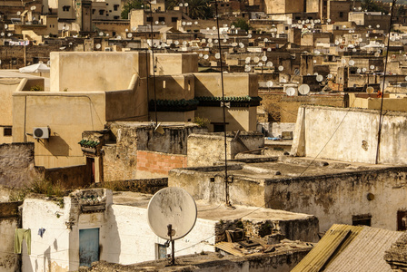 fez 麦地那 fes 旧镇 摩洛哥的视图