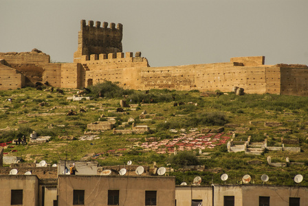 fez 麦地那 fes 旧镇 摩洛哥的视图