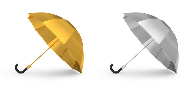 黄金和白银的伞