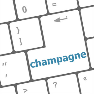 香槟按钮上计算机 pc 键盘键