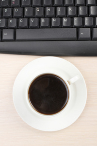 咖啡和键盘