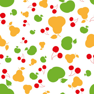 无缝的夏季水果图案