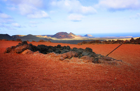 火山景观，兰萨罗特岛