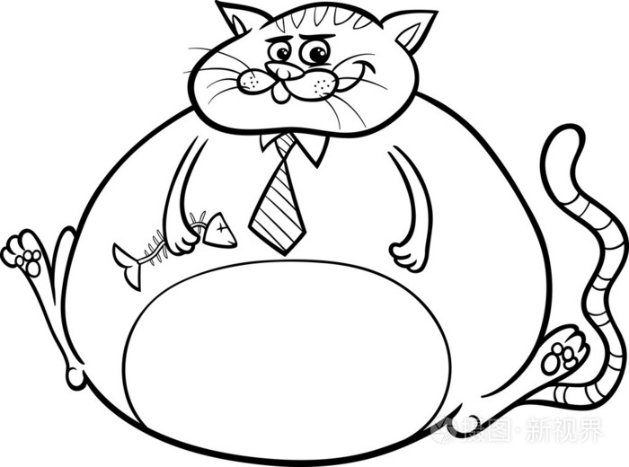 大胖猫简笔画一只图片