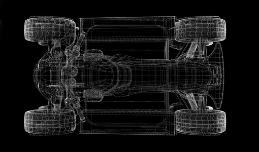 四辆自行车 摩托车 3d 模型