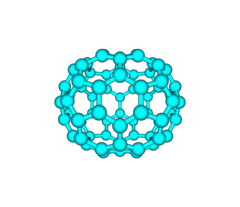 富勒烯分子图上白色孤立