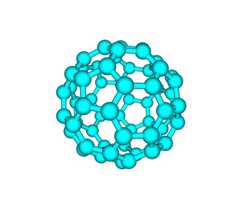 富勒烯分子图上白色孤立