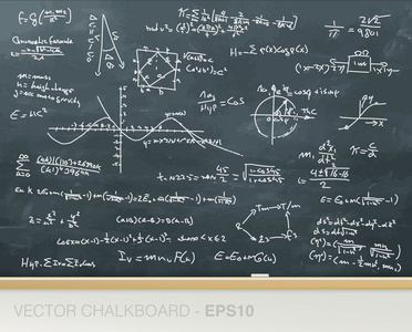 黑板上的复杂的数学公式