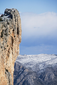 全景的雪山在西班牙阿利坎特