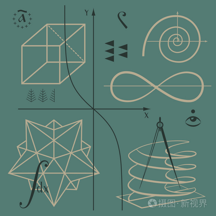 数字和函数插画-正版商用图片1ewin3-摄图新视界