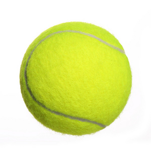 孤立的白色背景上的网球球。特写