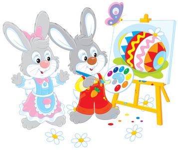 复活节兔子画家