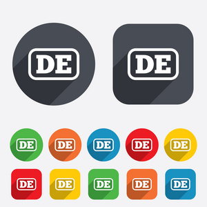 德国语言符号图标。德德国