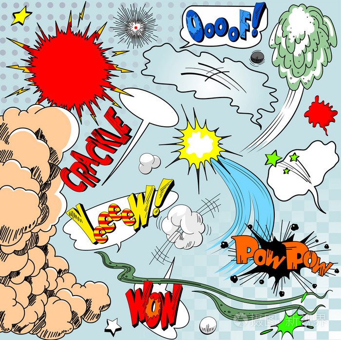 漫画元素集插画 正版商用图片1ewxdu 摄图新视界