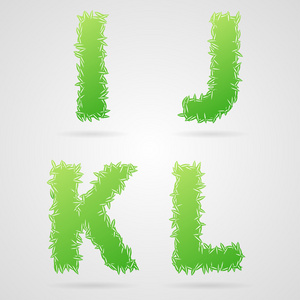 绿叶字母表 我 j k l