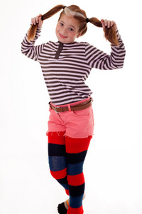 红头发的小女孩,喜欢长袜子皮皮照片