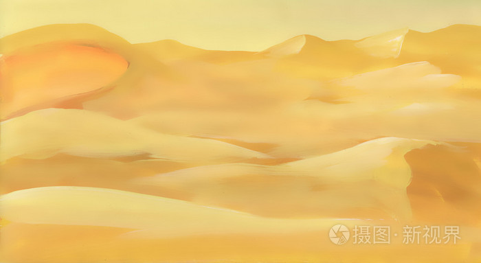 水彩沙漠砂风景