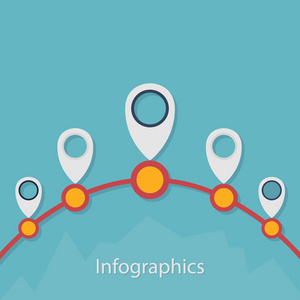 业务信息图形矢量图，falat 设计，可用于数字选项，加快 web 设计的选项