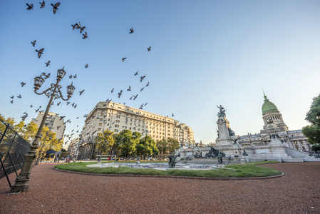 在阿根廷布宜诺斯艾利斯的国会广场
