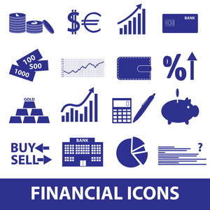 金融和货币图标 eps10
