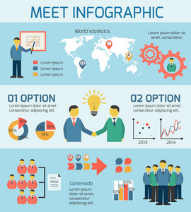 infogrficos de reunio de pessoas de negcios