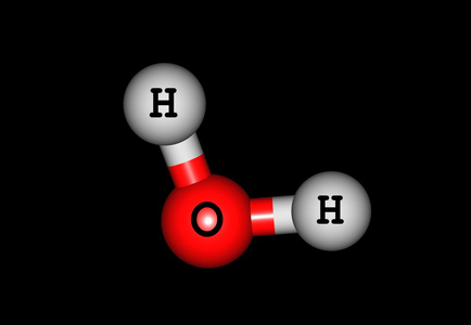 水 h2o 分子结构上黑色孤立