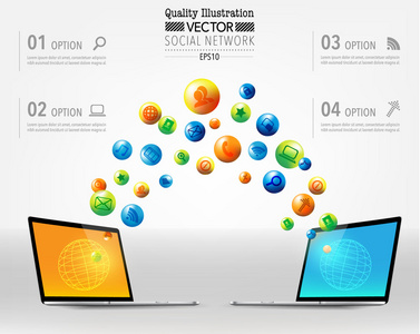 社交网络计算矢量设计